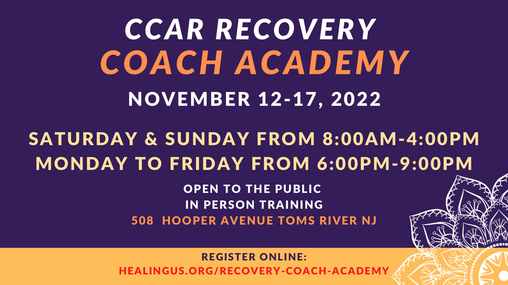 CCAR Recovery Coach Academy - CFC Recovery
