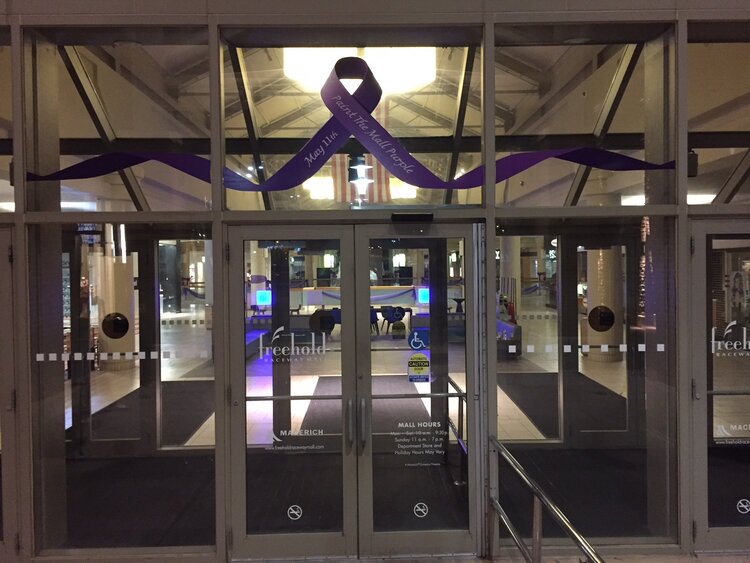 Read more about the article Freehold Raceway Mall turns purple for Mental Health & Substance Abuse